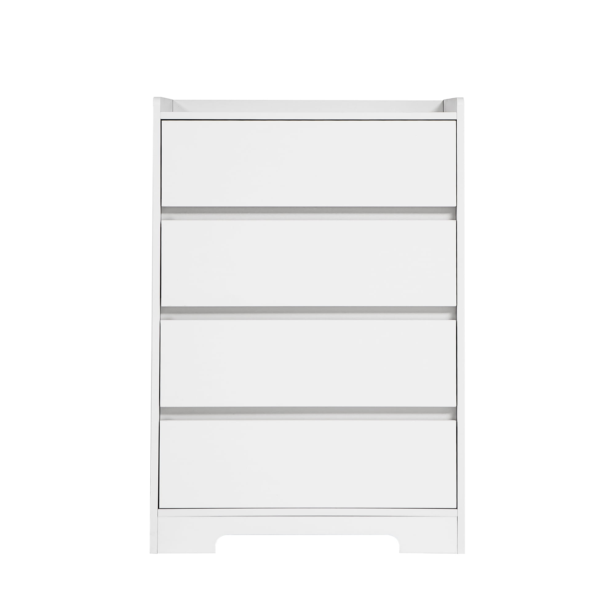 Kadyn Bathroom Floor Cabinet Side Storage Cabinet, Freestanding Storage Cabinet with four drawers, Modern Floor Storage Cabinet for Bathroom, Whit