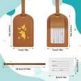 thumbnail image 2 of Taihexin 6 Pcs PU Leather Luggage Tags, 4.33*2.76 inch Luggage Tags with Adjustable Strap, Tsa Approved Luggage Tags for Suitcases, Travel Name ID Labels for Privacy Protection (Bronzing Pattern), 2 of 8