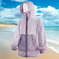 thumbnail image 2 of YUGYXL Women's UPF 50+ Sun Protection Jacket Hooded Cooling Shirt Athletic Jacket for Women with Pocket XL Pink, 2 of 5
