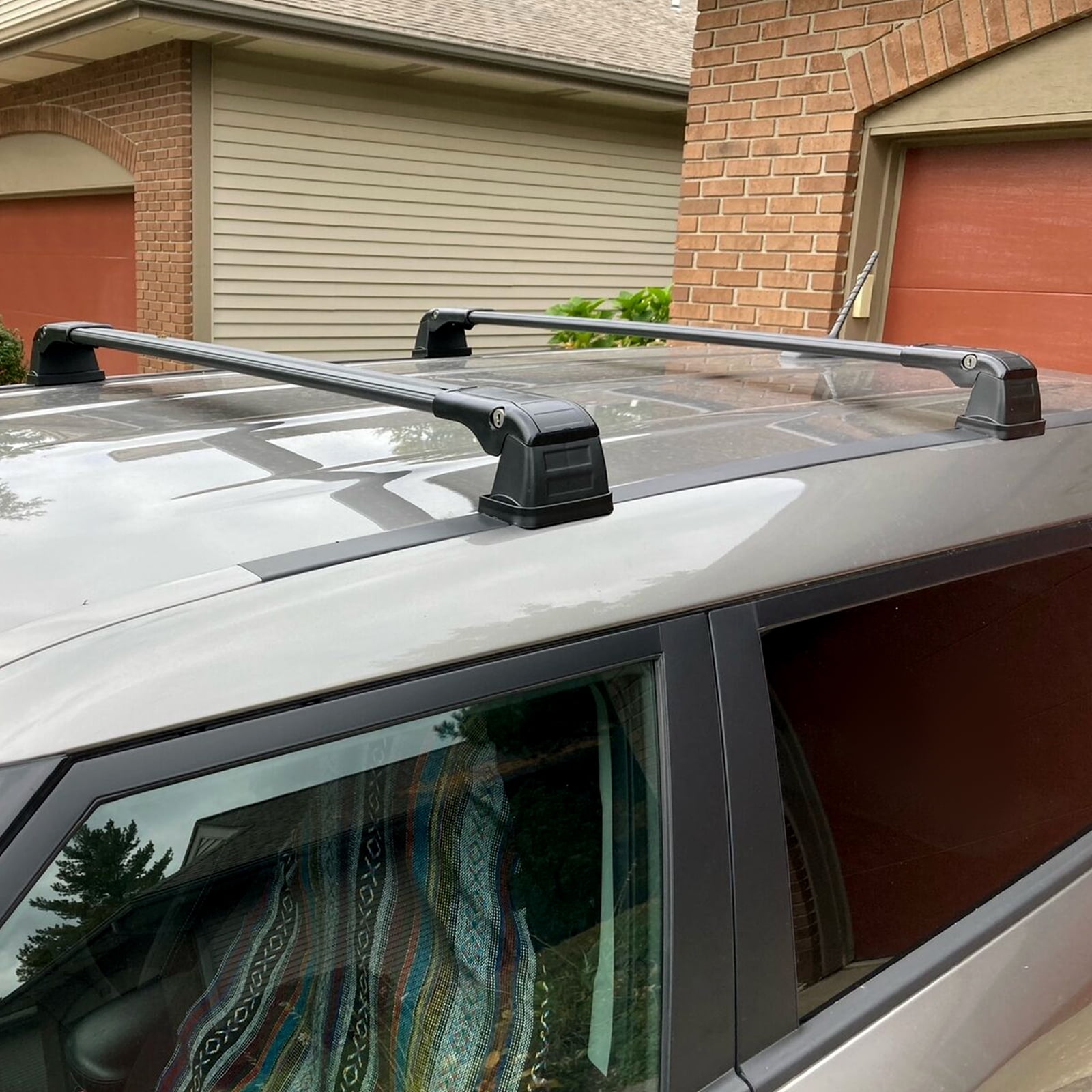 Kojem Roof Rack Cross Bars Fit for 2014-2019 KIA Soul Rooftop Crossbars Luggage Cargo Carrier Aluminum W/ Anti Theft Lock