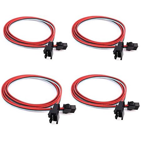 4 pcs/pack 1M/3.28ft 3 Pin JST SM Male Female Plug LED Connector Cable For WS2812B WS2811 SK6812 Symphoby LED Lights, 3 pin JST SM Connectors, Tools & Hardware