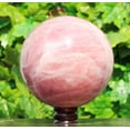 thumbnail image 2 of Polished Superb Color Pink Rose Quartz Ball, 205mm/26.8lb Natural Crystal Quartz Metaphysical Healing Reiki Meditation Feng Shui Globe Unique Collector's Gift, Office Desk Decoration Sphere, 2 of 5