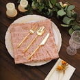 thumbnail image 3 of Balsa Circle 20x20 in Rose Gold Sequined Geometric Design Tulle Net Fabric Table Napkin Party Events Decorations Supplies, 3 of 8