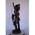 thumbnail image 5 of Indian Chief Made of Very Detailed Bronze Statue - Size: 24"L x 18"W x 53"H., 5 of 10