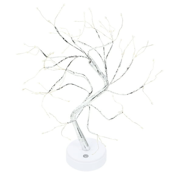 unbranded Gazebo Copper Wire Tree Lights LED Tree Lamp Office 42×12cm Silver