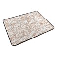 thumbnail image 6 of Bath Curtain & Non-Slip Bath Mat Set 12-Grommet Shower Curtain Memory Foam Bath Rug Brown Swirling Lines, 6 of 8