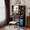 Black, variant on Danpinera Home Modern White Makeup Vanity Desk with LED Mirror, Power Outlet and Storage Cabinet