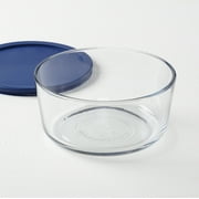 Anchor Hocking Glass Food Storage Container with Lid, 7 Cup Round