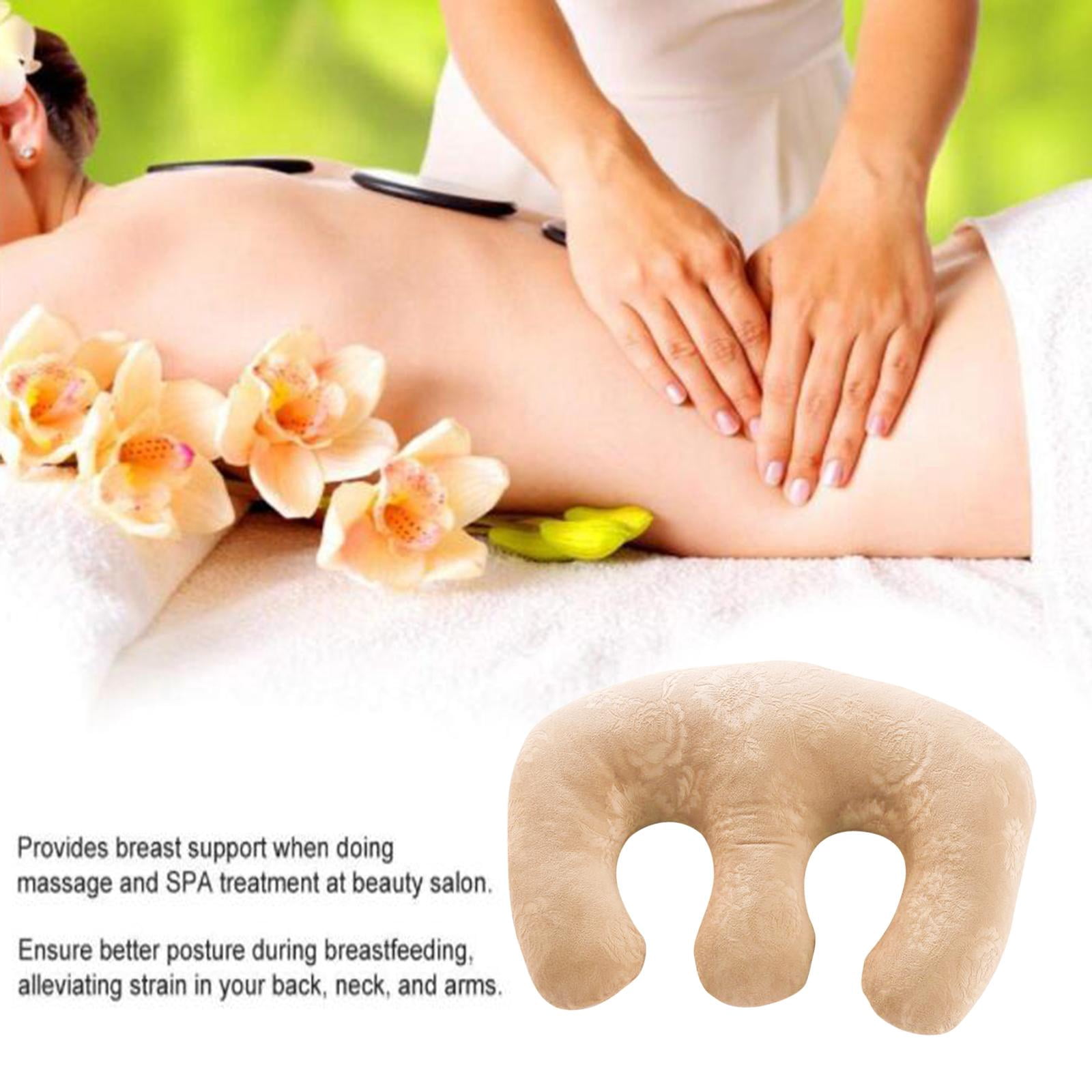 Soft Detachable Chest Pillow Chest Pad , Bolster Supplies for SPA Beauty Salon Massage Table Body Relaxing for feeding 1Piece - Golden