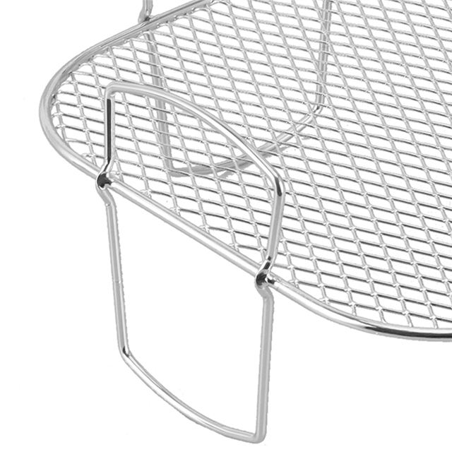 2X Dehydrator Rack, Hold for Ninja ,Layer Dehydrator Rack Toast Rack Accessorie,2 x diamond-shaped potato rack,Silver