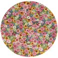thumbnail image 5 of Unique Loom Outdoor Botanical Collection Area Rug - Petal (8' Round Multi/Blue), 5 of 8