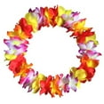 thumbnail image 5 of Leaf Hula Skirt and Hawaiian Leis Set Grass Skirt with Artificial Hibiscus Flowers for Hula Costume and Beach Party, 5 of 6