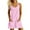 Pink, variant on Women's Casual Dress Round Neck Button Shoulder Strap with Pocket Jumper Style Knee Length Dress for Spring Fall Party Daily,Pink,XL