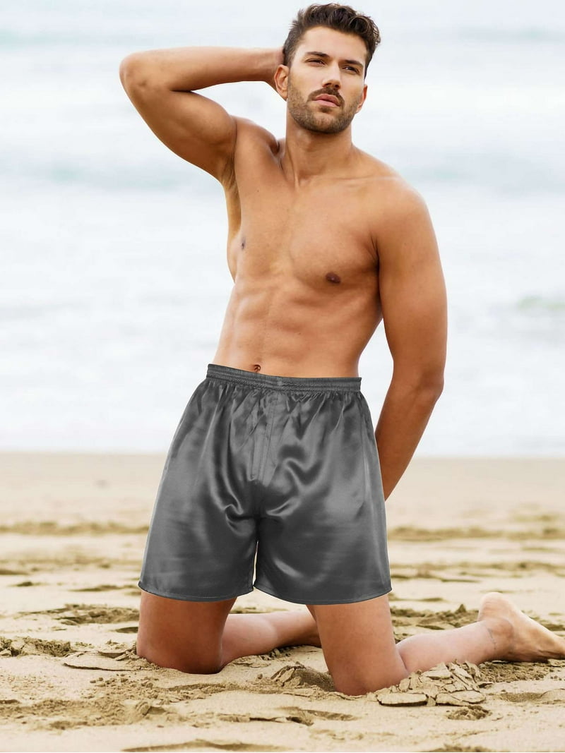 Black Silk Satin Bed Shorts Luxury Silk Pyjama Shorts In Black La