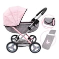 thumbnail image 2 of Bayer Dolls 4-in-1 Toy Baby Doll Pram Stroller Cosy Set - Dolls Up to 18 (Pink/Grey), 2 of 5