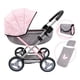 thumbnail image 2 of Bayer Dolls 4-in-1 Toy Baby Doll Pram Stroller Cosy Set - Dolls Up to 18 (Pink/Grey), 2 of 5