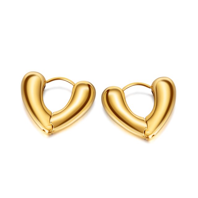 Pendientes para mujer, pendientes colgantes de aro gruesos de oro, pendientes hipoalergénicos chapados en oro, regalo de joyería de moda