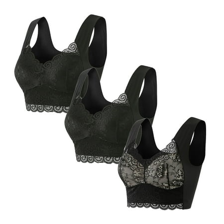 LLYWEY Womens Push up Bra on Sale Push up Sports Bra Ladies Lace Bra Style-555 Women s Plus Multiway Bra Feature Adult Female Yoga Sports Bras Black 38B