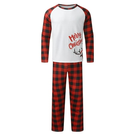 

NECHOLOGY Family Pajamas Christmas with Dog Daddy Sleepwear For Christmas Family Matching Pajamas Family Flannel Pajamas Suit Hot Pink Small