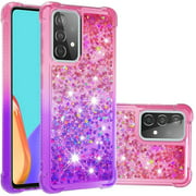 COTDINFOR Compatible with Samsung Galaxy A52 5G Case Glitter Liquid Galaxy A52 5G Case for Girls Women Shiny Flowing