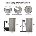 thumbnail image 2 of Evideco Extra Long Shower Curtain Polyester Hook Less Cubic 79"L x 71"W Taupe, 2 of 5