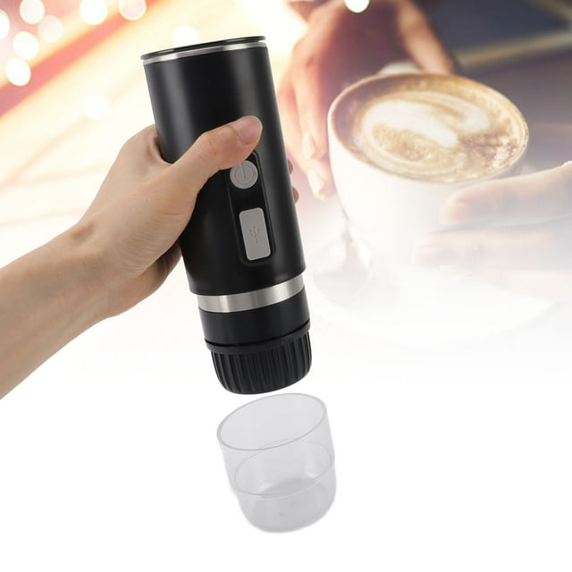 Car Coffee Maker, 15 Bar Pressure Leakproof Rechargeable 5V Portable Electric Coffee Maker for Office