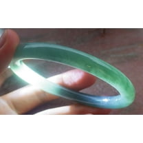 Icy Green Natural A JADE Jadeite Circle Bangle Bracelet 59 mm 702215 TN