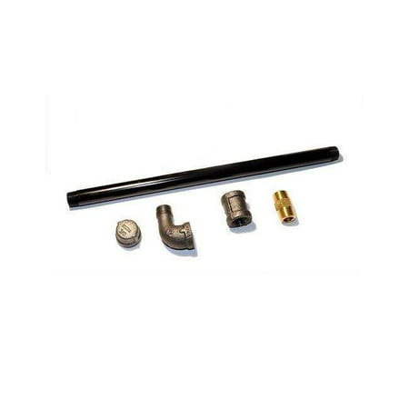 HPC Straight Black Steel Gas Log Lighter Kit, 17