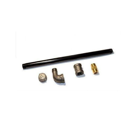 Gas Log Lighter - HPC Straight Black Steel Gas Log Lighter Kit, 12