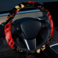 thumbnail image 2 of Seven Starred Iadybird 14.5 Inch Printing PVC Leather Steering Wheel Covers Car Wheel Cover Auto Accessories, 2 of 6