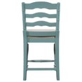 thumbnail image 3 of Riverbay Furniture 24" Transitional Wood & Fabric Counter Stool in Blue/Cream, 3 of 10