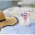 thumbnail image 4 of Superman Official USA American Flag Shield Logo 12 OZ Stemless Wine Tumbler, Stainless Steel Travel Cup|Lake Tumbler|Insulated with Leak Resistant Slide-Lock Lid, White, 4 of 7