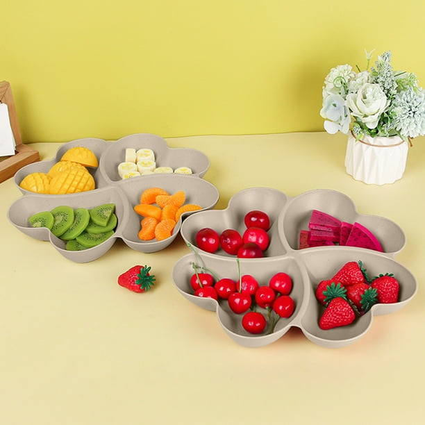 Caja de Dulces Dividida, Bandeja para Frutos Secos, Bandeja para Frutas Secas, Bandeja de Plástico para Aperitivos, Bandeja para Bocadillos