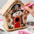 thumbnail image 4 of Mivyn Christmas DIY Pearl Painting Wooden House, Wooden House Pearl Diamond Art Kit, 3D Diamond Handmade Painting Hanging Ornament for Holiday Party Decor & Christmas Trees, #03, 4 of 5
