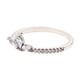 thumbnail image 2 of Anillo de muestra de pétalo brillante con diamantes bañado en plata, anillo de lujo con forma de copo de nieve y flores, regalo sorpresa, 2 of 5