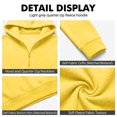 thumbnail image 5 of Men's Quarter Zip Hoodie Long Sleeve Casual Pullover Sweatshirt with Drawstring Soft Relaxed Fit Fall Hoodie, 5 of 7