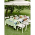 thumbnail image 3 of Outdoor Tablecloth with Umbrella Hole and Zipper, Happy Easter Rectangle Table Cloth 60x102 Inch Waterproof Tablecloth, Cute Gnomes Eggs Spring Daisy Flowers Green Picnic Table Cover for Patio, 3 of 7