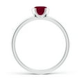 thumbnail image 2 of ANGARA Natural Semi Bezel-Set Ruby Solitaire Engagement Ring in 14K White Gold for Women (Size-5mm) | July Birthstone, Birthday, Anniversary, Jewelry Gift for Women | Natural Ruby Ring, 2 of 9