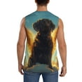 thumbnail image 4 of Fotbe Golden Cloud Winged Dog Men's Camiseta sin Mangas Estampada para Hombres, Playera Casual para Gimnasio, Entrenamiento, Playa-XX-Large, 4 of 7