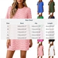 thumbnail image 3 of Admvng Dresses Women Eyelet Lace Round Neck Short Sleeve Casual Summer Mini Shift Dress, 3 of 6