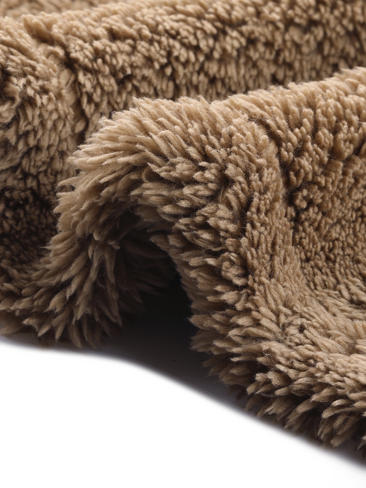 DARING DIVA Women's Fuzzy Teddy Pockets Button Down Faux Fur Coats S Brown