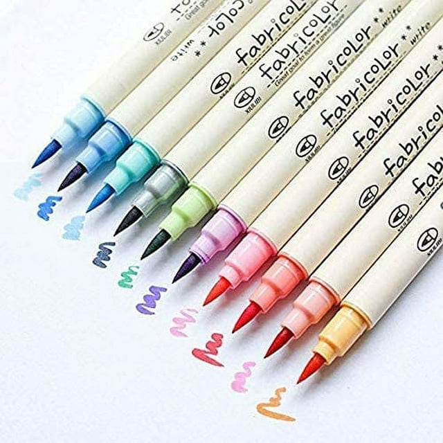 LAICAIW Brush Colorful Calligraphy Pens, Colored Soft Head Brush Water-based Calligraphy Pens Marker Pens for Painting, Highlight, Scrapbooking, Art Rocks, Gift Eggs (Brush Marker Pens)