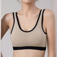 thumbnail image 4 of Womens Bras Push Up Lace Without Steel Ring Gathered Straps Tank Top Models Bottoming Bra Bras Women Push Up Coffee L, 4 of 4