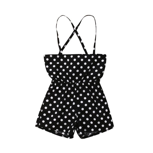 Rteyno Rteyno Girl Polka Dot Romper Off Shoulder Bodysuit Jumpsuit Outfit Playsuit Walmart Com Walmart Com
