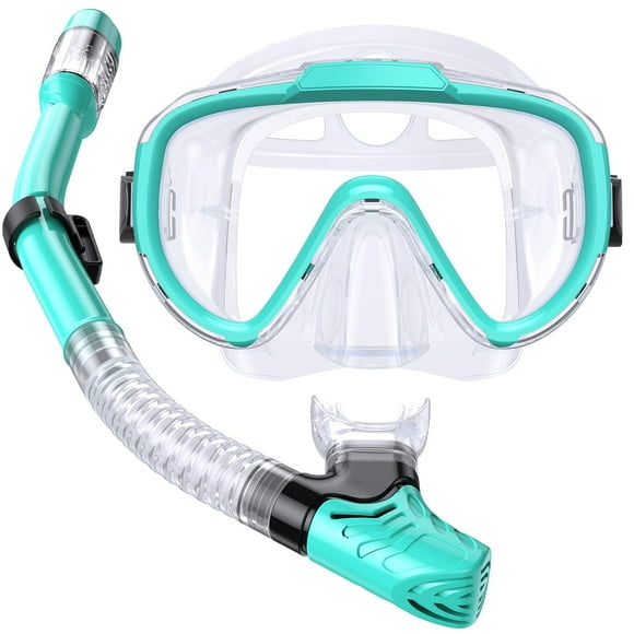 Set de Snorkel Seovediary para Niños con Vidrio Panorámico Antivaho, 4-16 años