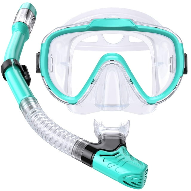 Set de Snorkel Seovediary para Niños con Vidrio Panorámico Antivaho, 4-16 años