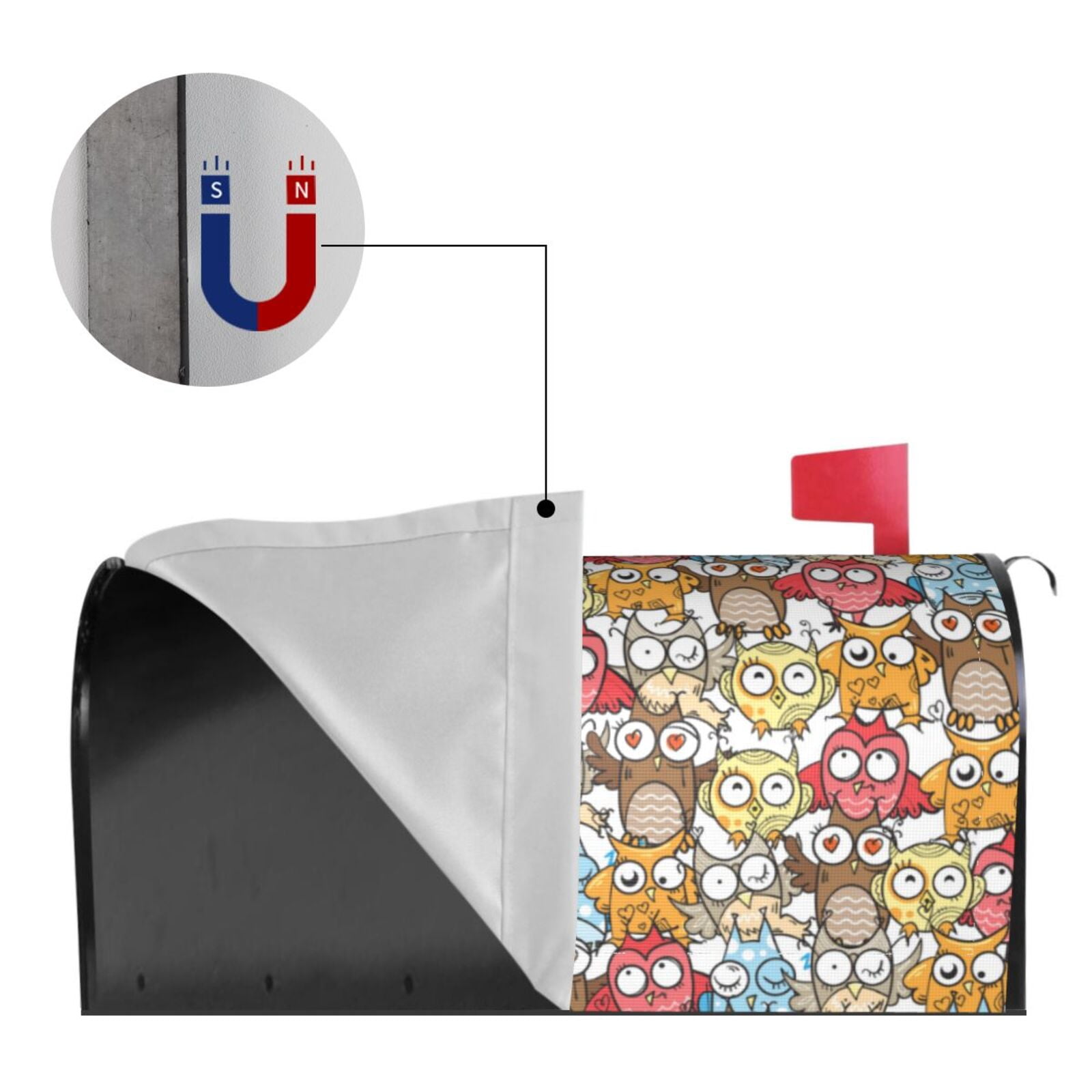 Kdxio Magnetic Mailbox Cover 21x18 in Mailbox Cover Outdoor Decoration Holiday Mailbox Covers for Home Garden Yard-21x18 in