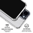thumbnail image 3 of Skinit White Carbon Fiber Specialty Texture Material iPhone 15 Clear Case, 3 of 4