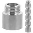 thumbnail image 1 of Miangastore Hexagonal Inside Stainless Steel Adapter Silver 6Pcs, 1 of 8