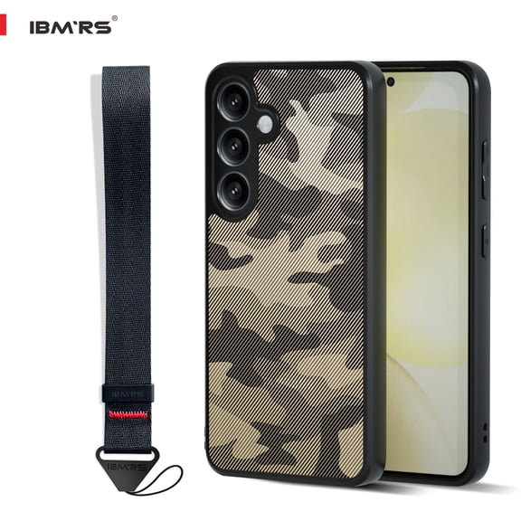 IBMRS For Samsung Galaxy S24 Case, Slim Shockproof Phone Cover (Camo Black)